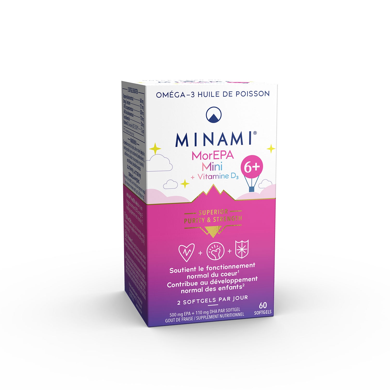 Minami MorEPA Mini avec vitamine D3 pour les enfants de plus de 6 ans