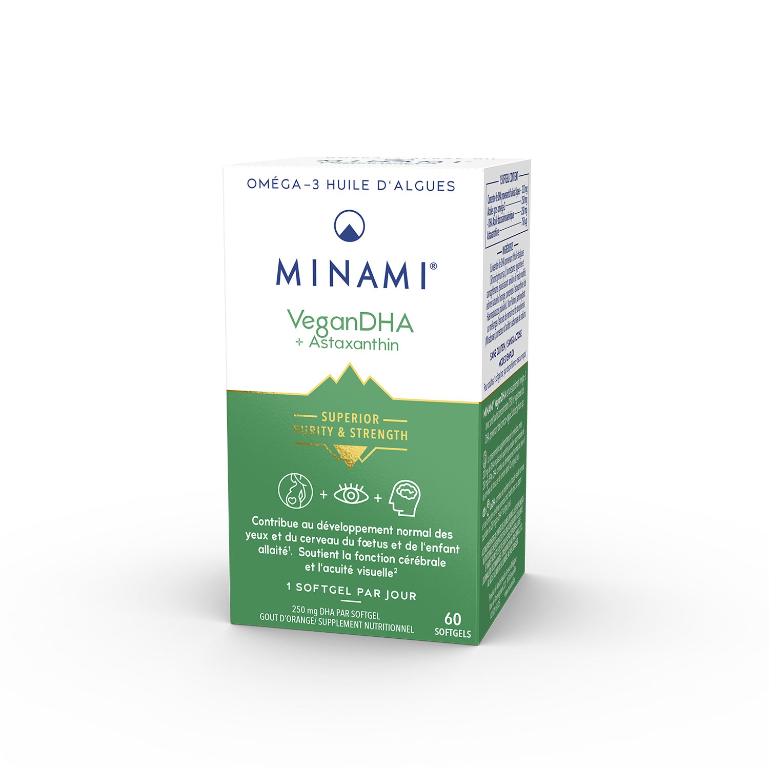 Minami Vegan DHA avec astaxanthin