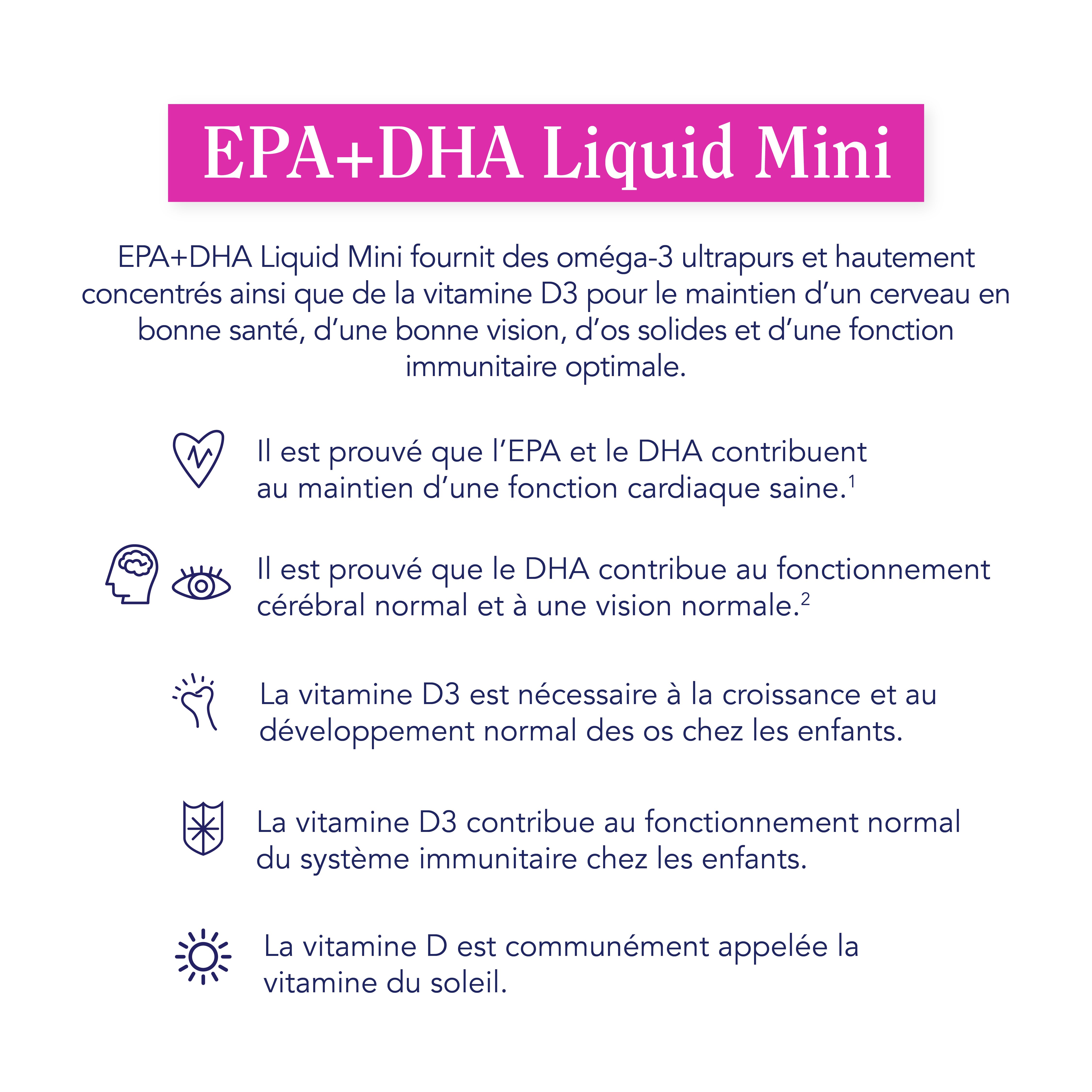 Avantages du Minami EPA+DHA Liquid Mini
