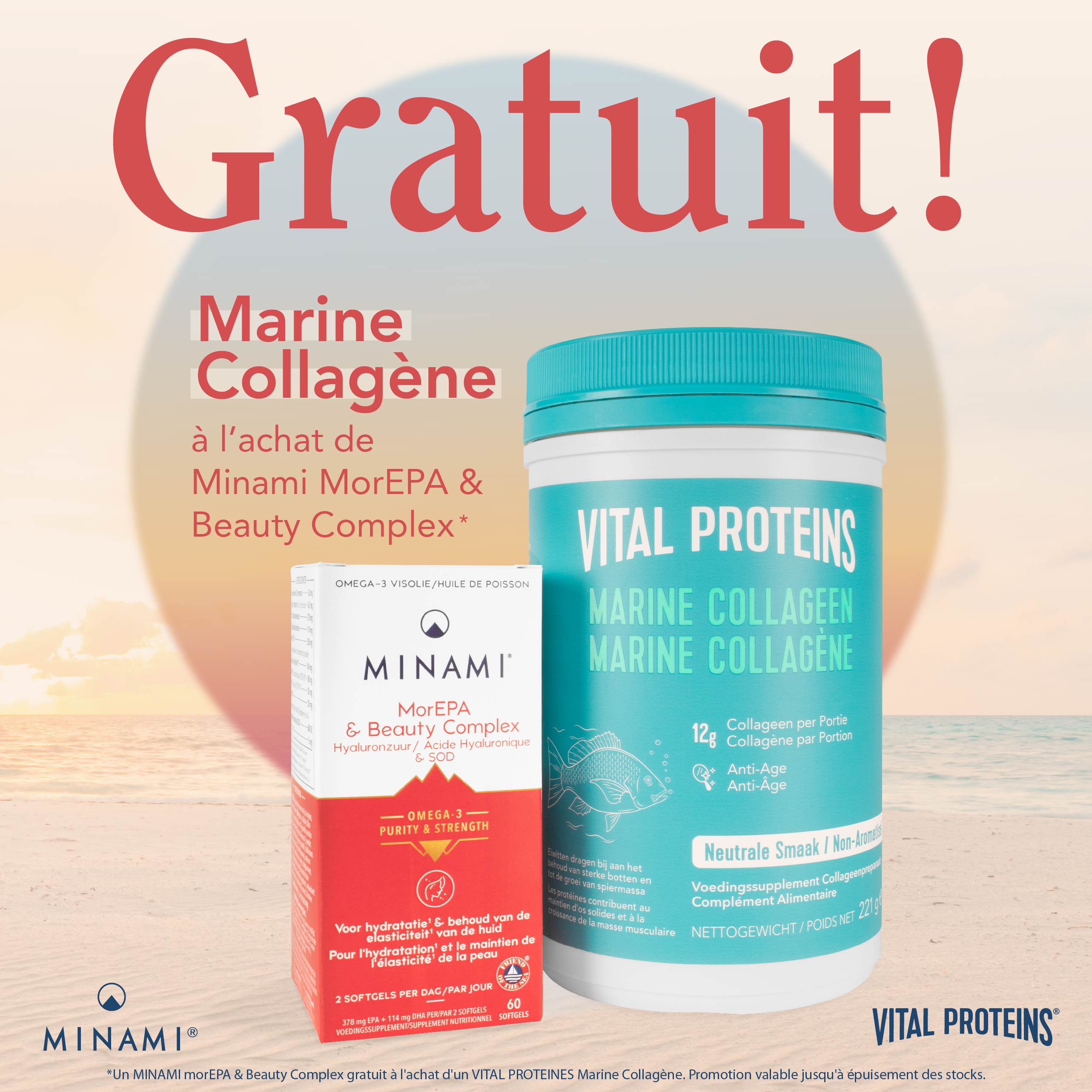 Gratuit Marine Collagène à l'achat de Minami MorEPA & Beauty Complex