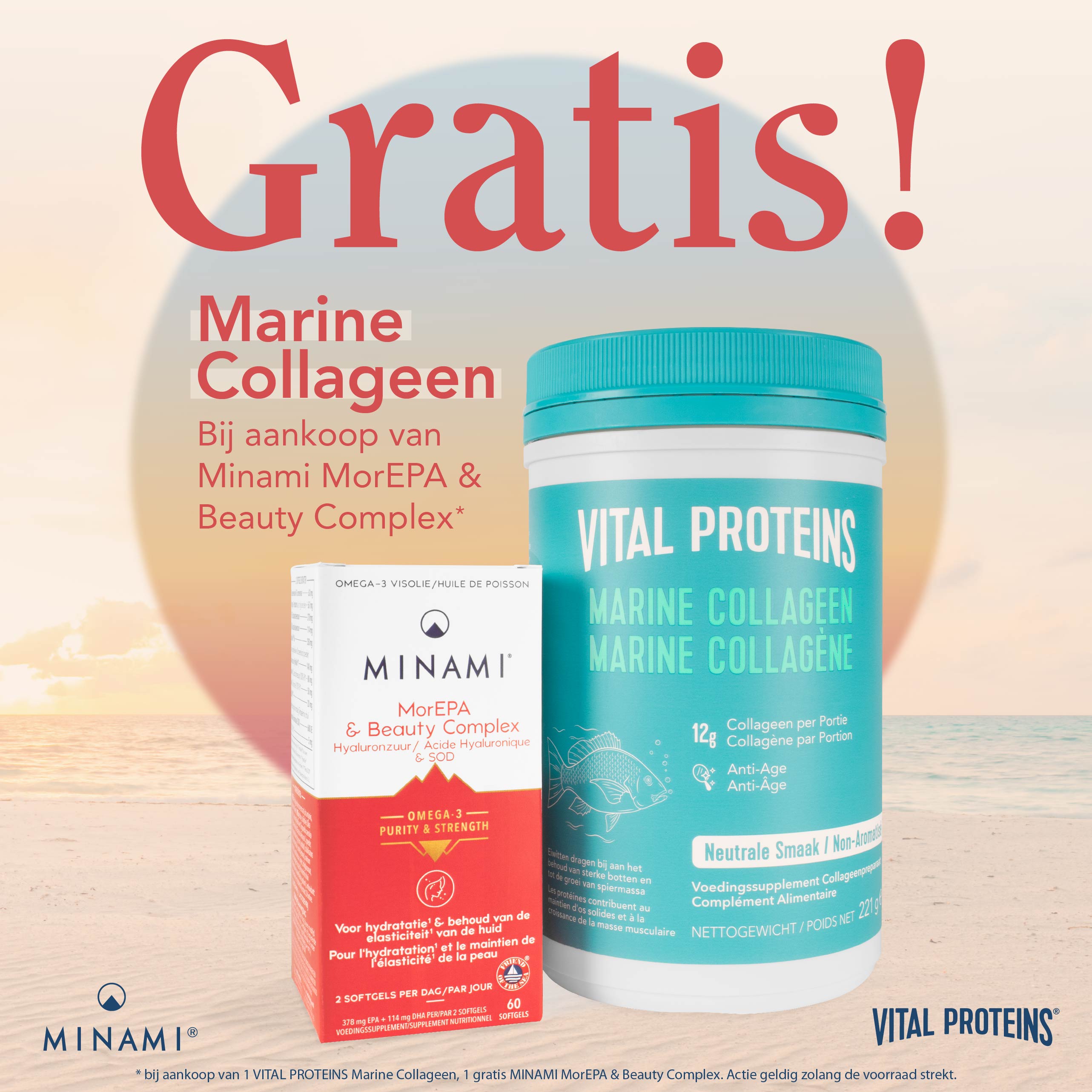 Gratis Marine Collageen bij aankoop van Minami MorEPA & Beauty Complex